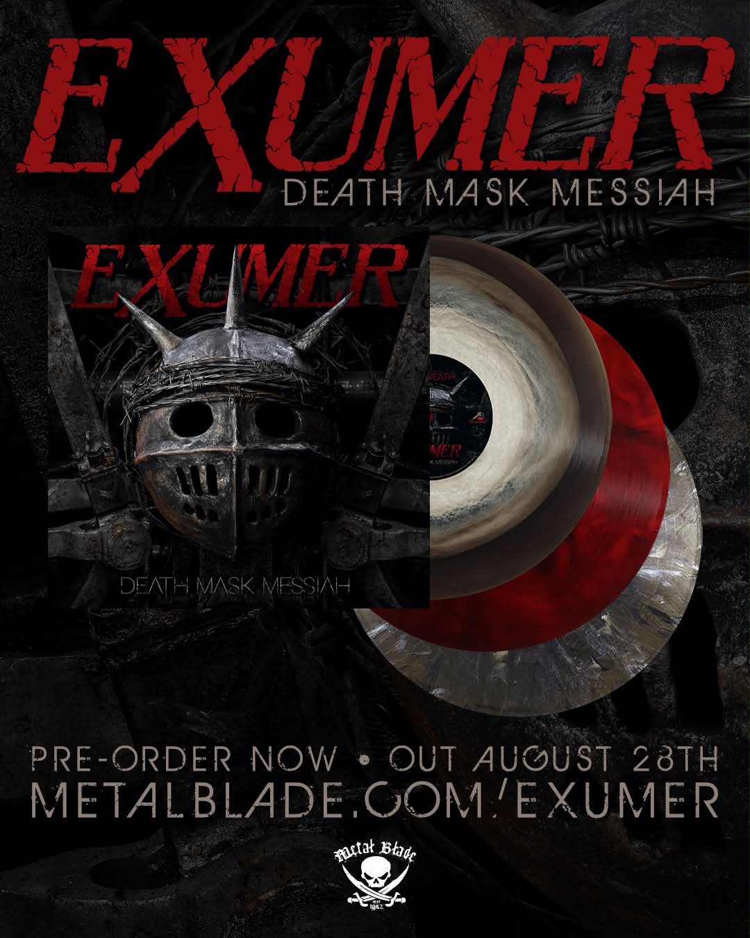 Exumer's 'Death Mask Messiah' drops August 28th! Pre-order your