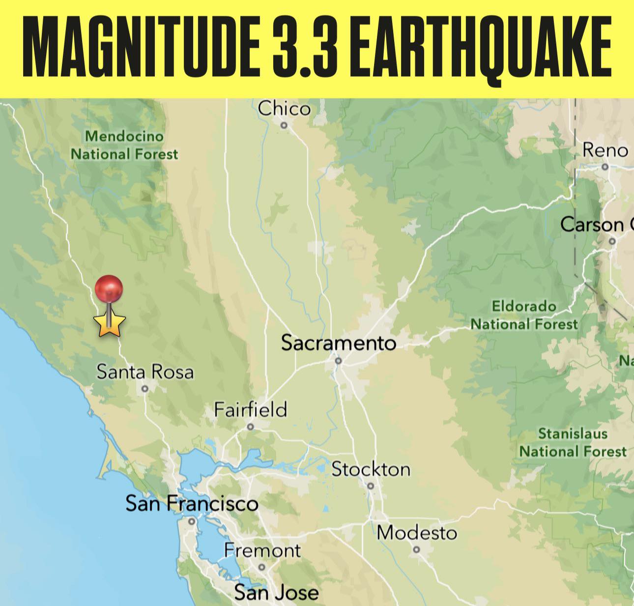 JUST IN: a Magnitude 3.3 Earthquake just occurred near Cloverdale ...