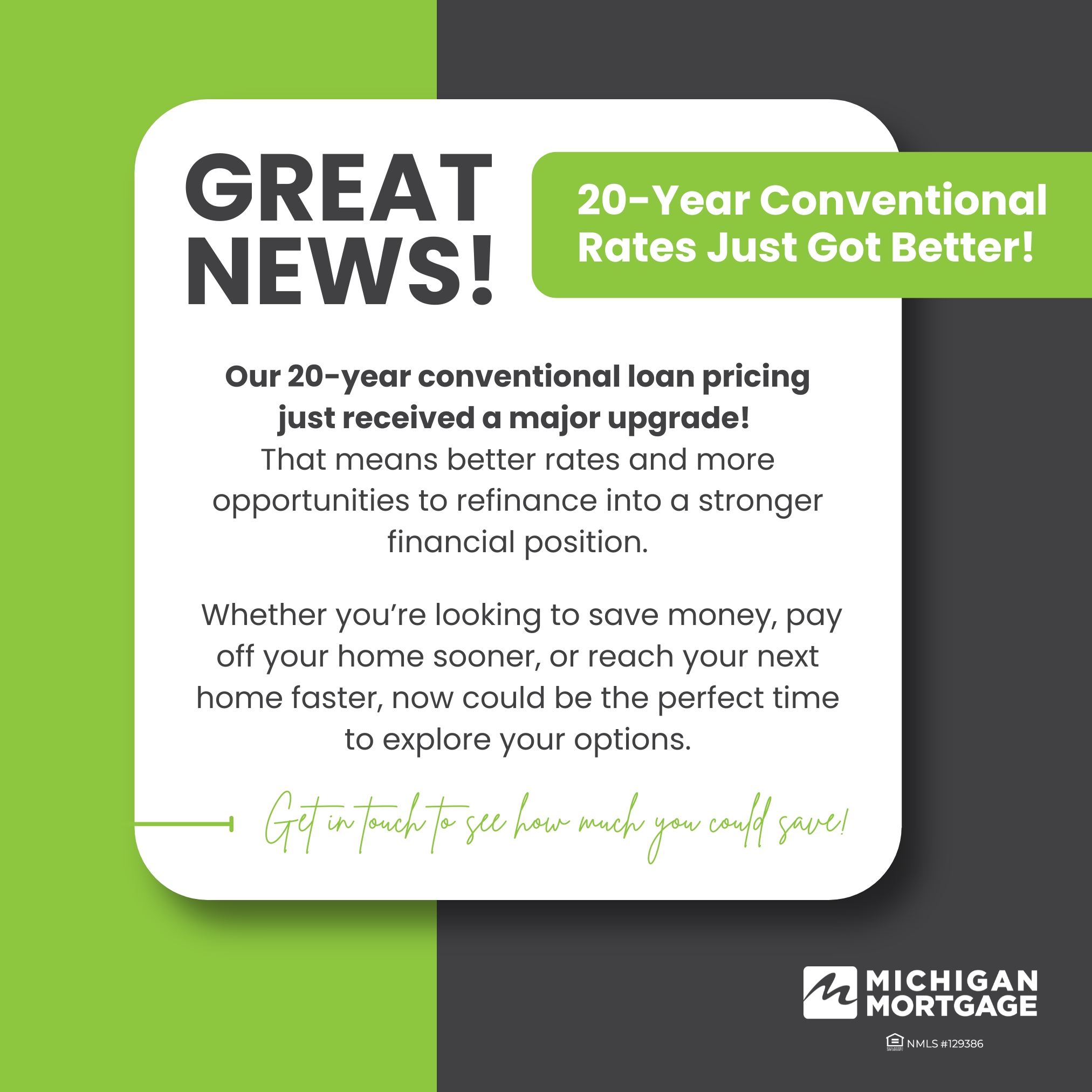 Michigan - Great news for homeowners and buyers! Our 20-year ...