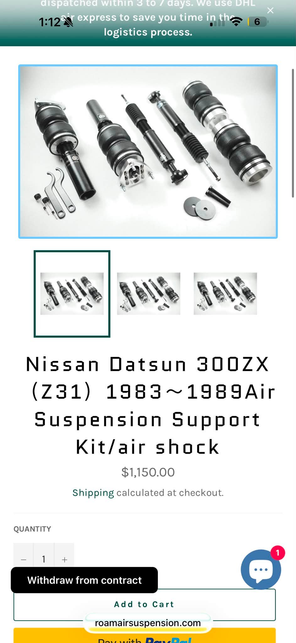 Nissan 300ZX Z31 air suspension options available