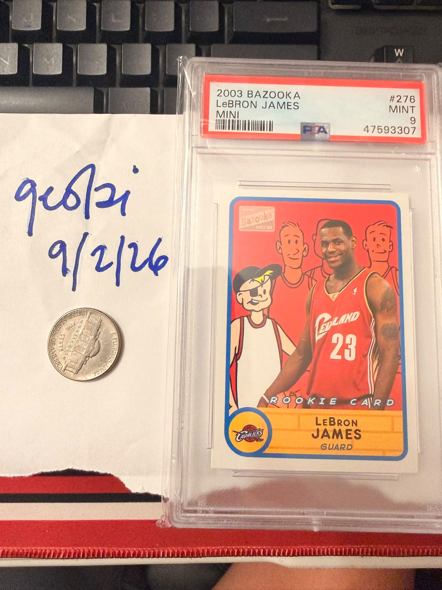 🔥 2003 Bazooka LeBron James Mini #276 Rookie PSA 9 🔥