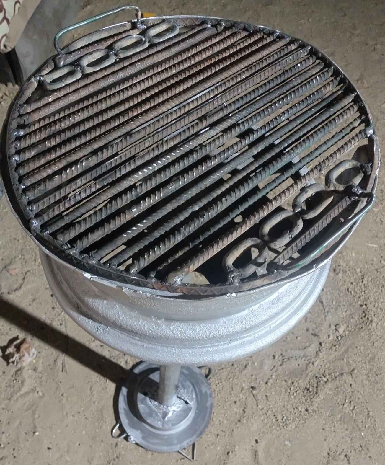 Tubos galvanizados de 2 pulgadas asador de Rin de llanta recién ...