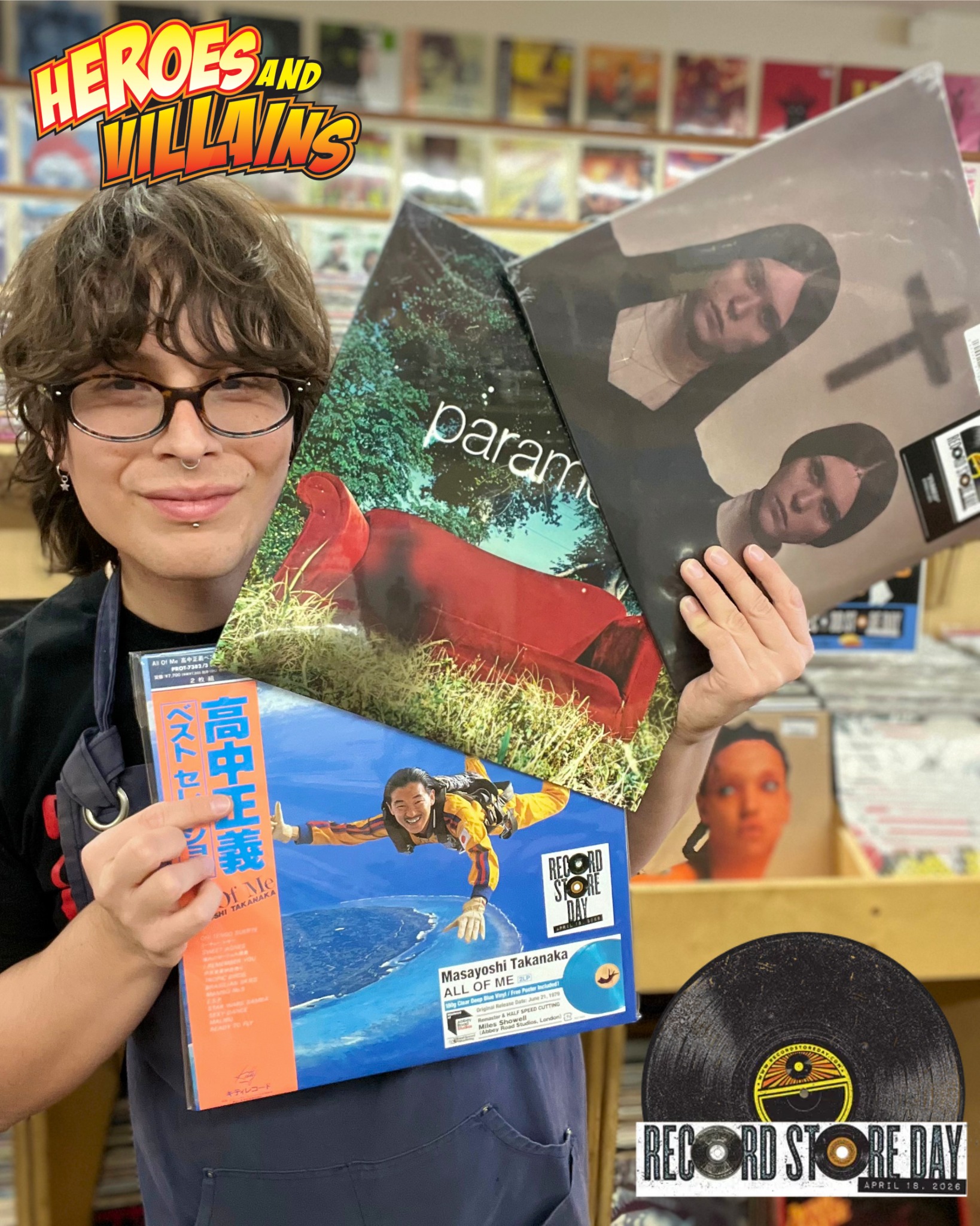 Record Store Day 2026 at Heroes and Villains