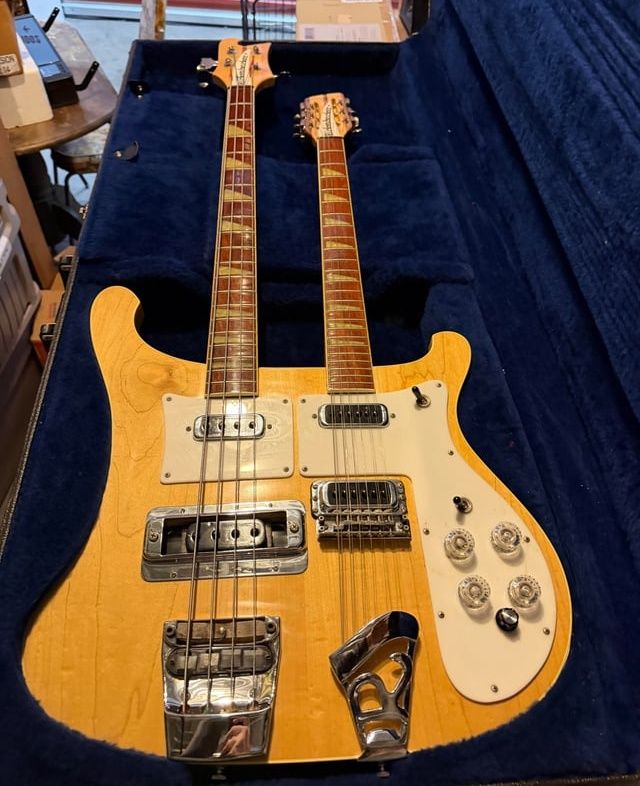 Jason newsterd with 1980 Rickenbacker 4080 double-neck