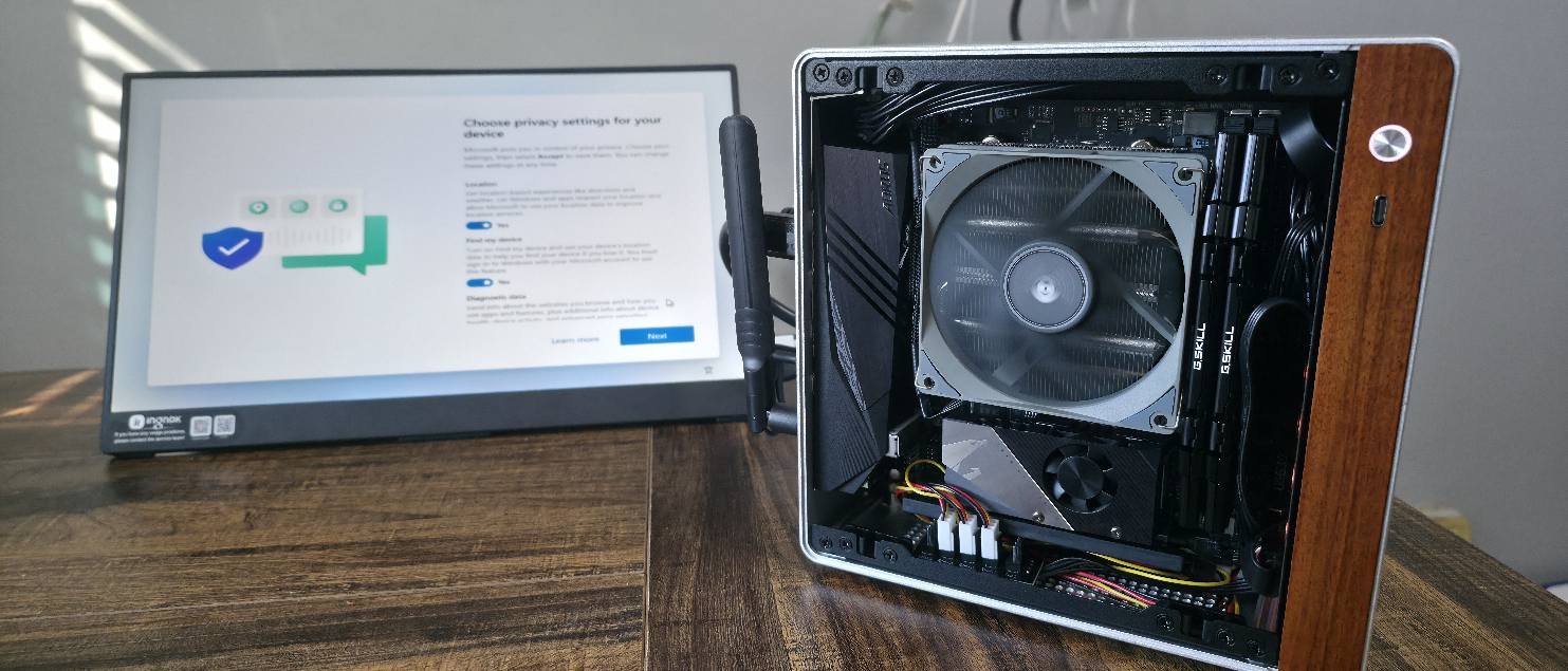 Finished my itx build ryzen 5 5600x3d, 32gb ddr4, 1tb m.2. And a
