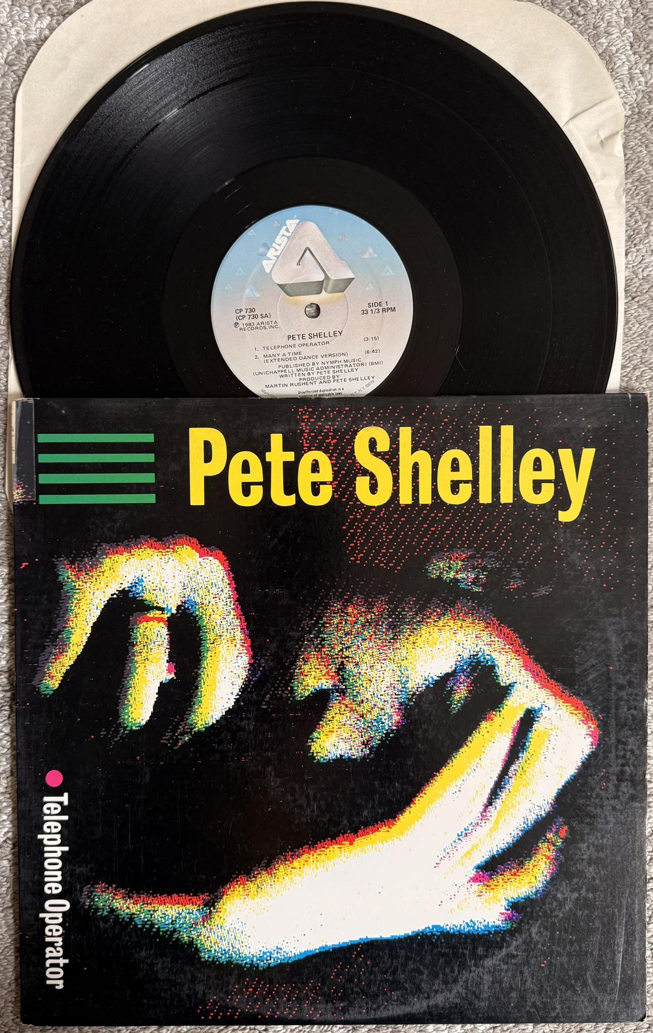 Pete Shelley's classic single Telephone Operator released in 1983