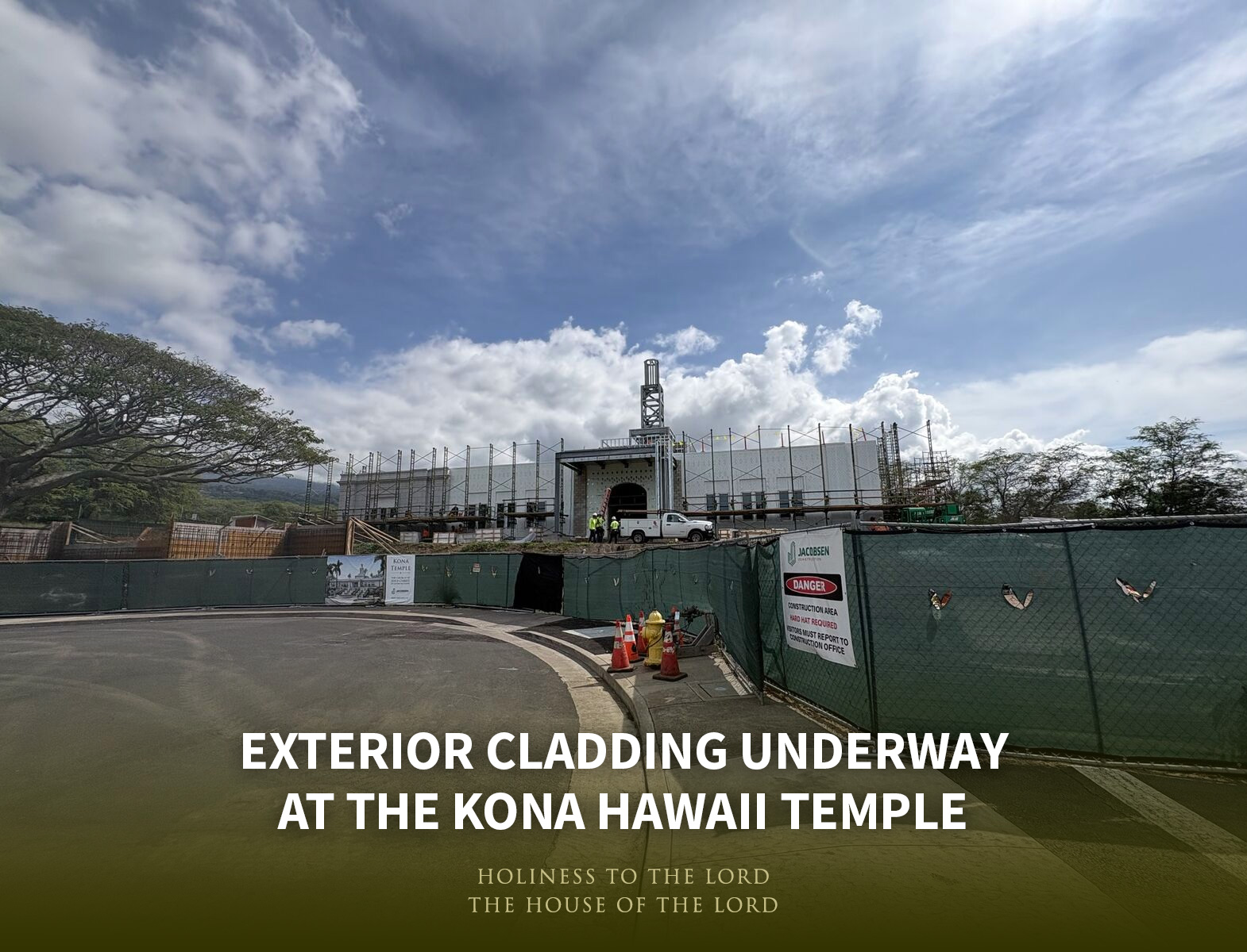 Inside the Kona Hawaii Temple, crews have installed the concrete ...