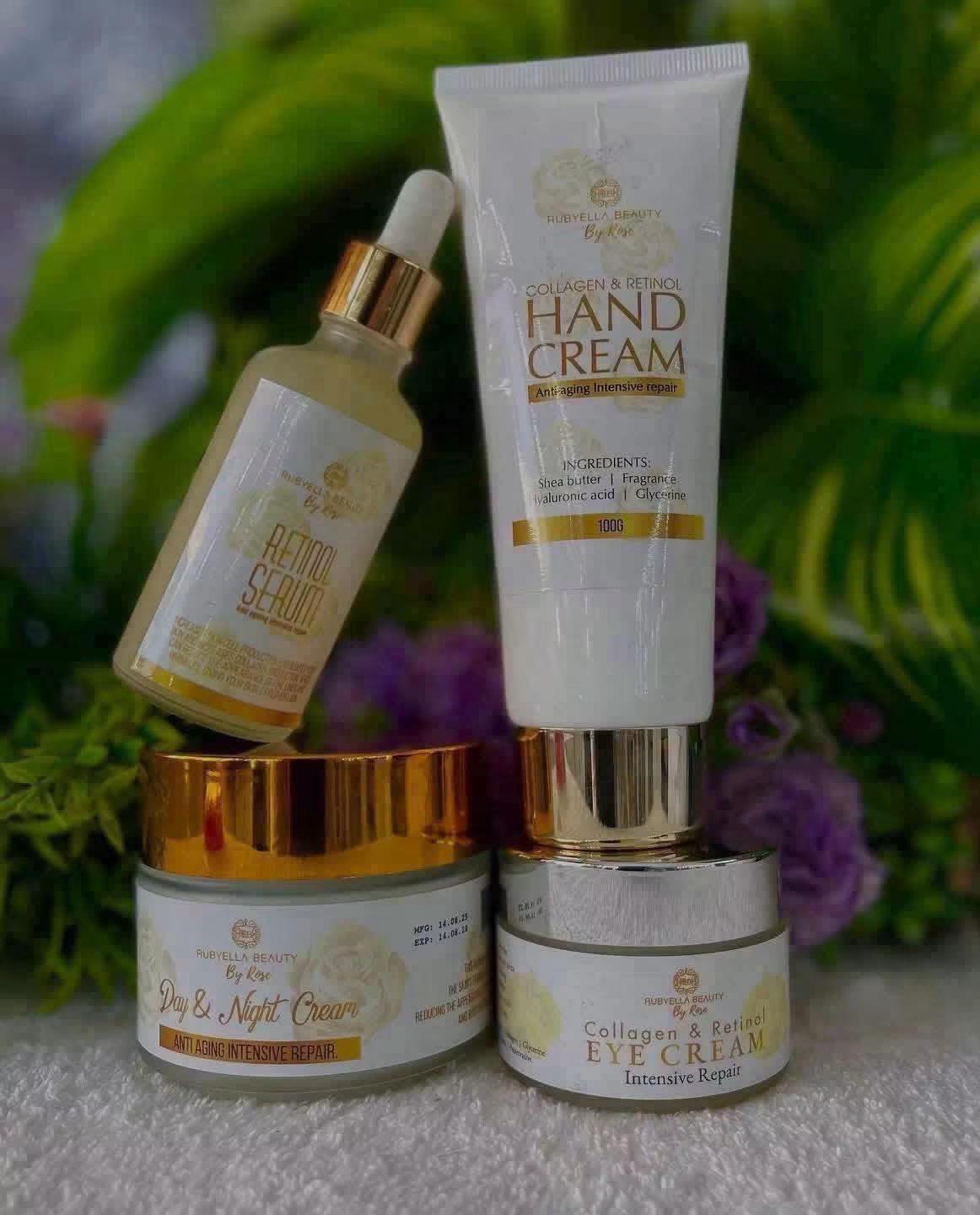 ✨AGE GRACEFULLY, GLOW CONFIDENTLY✨ Fine lines, dullness and tired- looking skin?? Its time to upgrade your skin care routine with our Ultimate rubyellabeauty_kenya anti aging set 👇🏽 1. Day and night cream