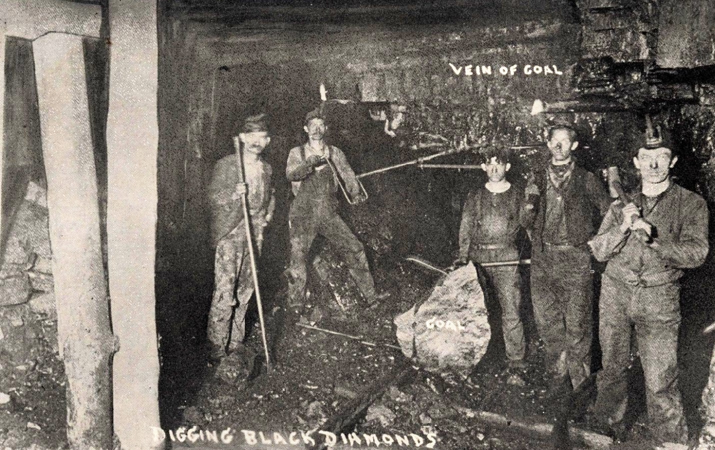 Historic coal mining photo from 1884 by George M Bretz