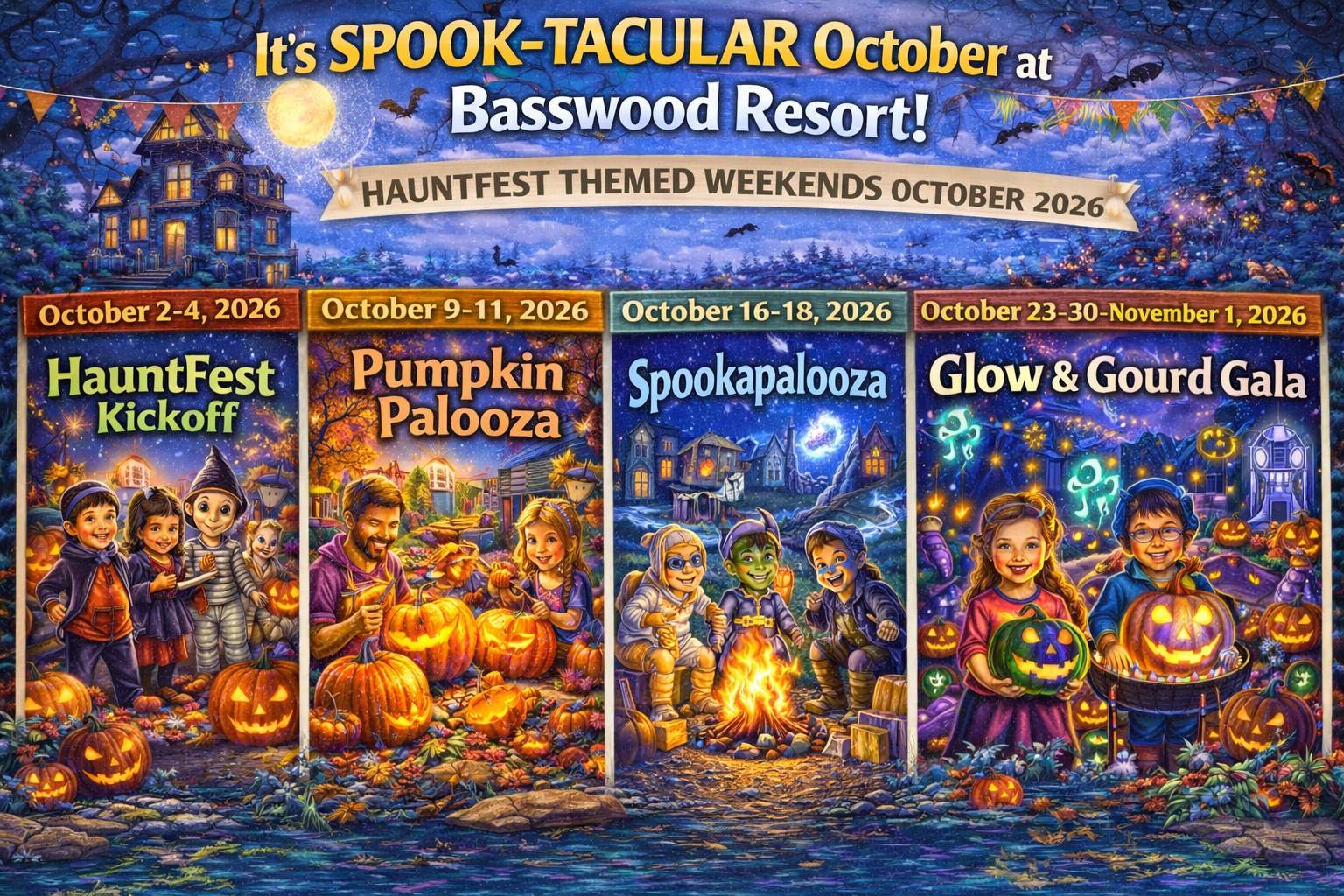 Basswood Resort - 🎃🔥👻 October 2026 is SPOOK-TACULAR at... | Facebook