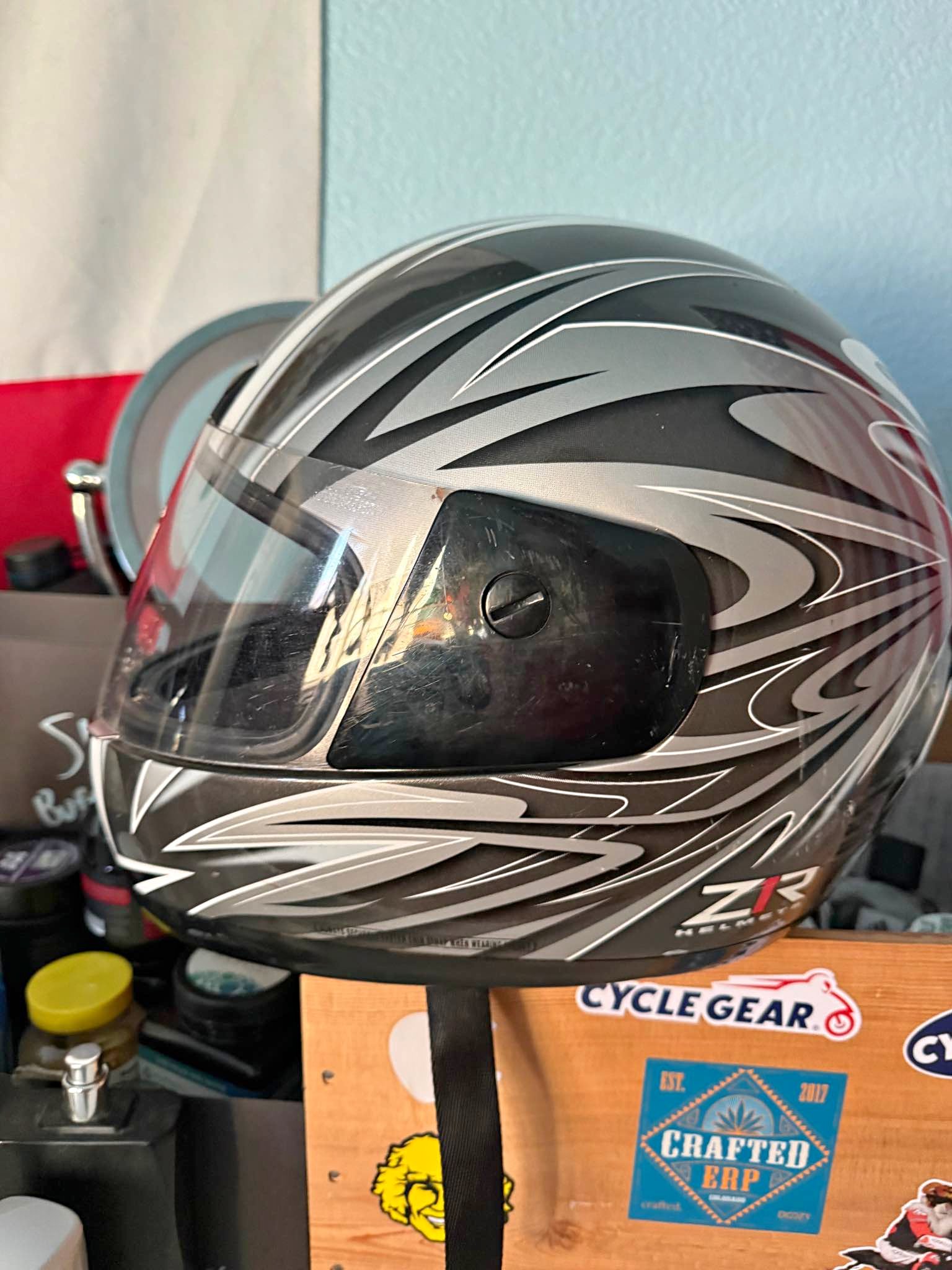 buy used motorcycle helmet 34653 Cover - Elephant Daytona DOT Medium Profile 3/4