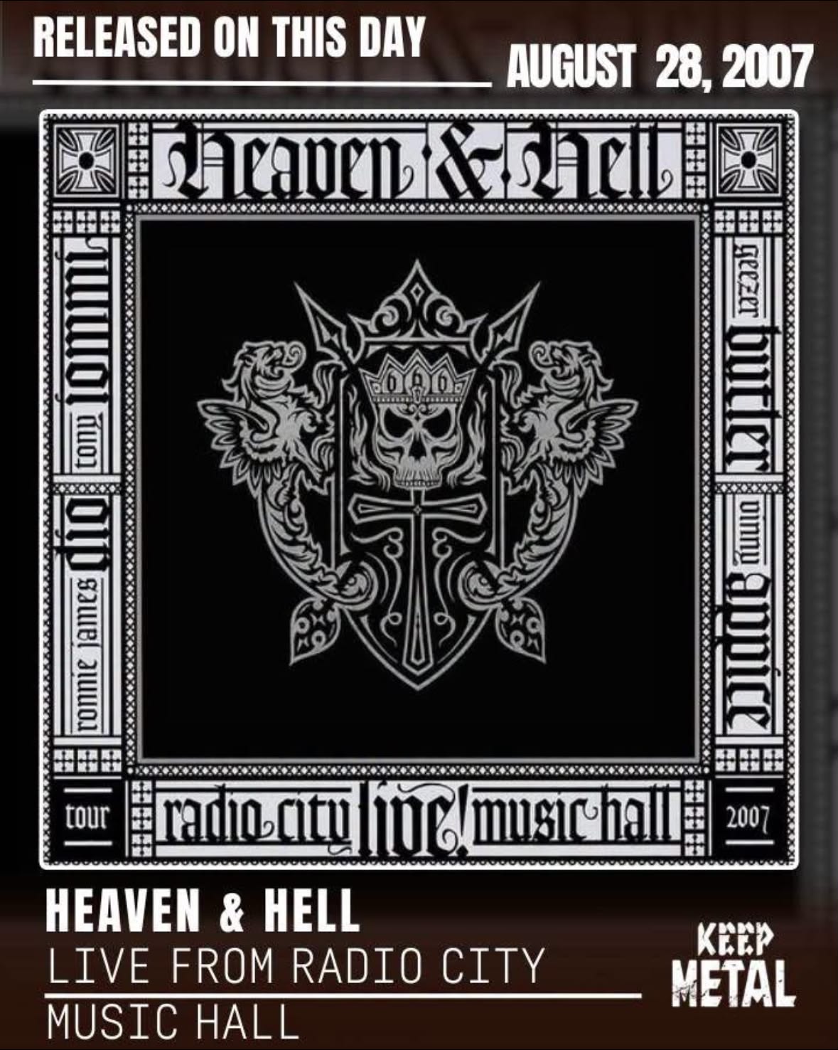 Heaven & Hell live album from Radio City Music Hall 2007