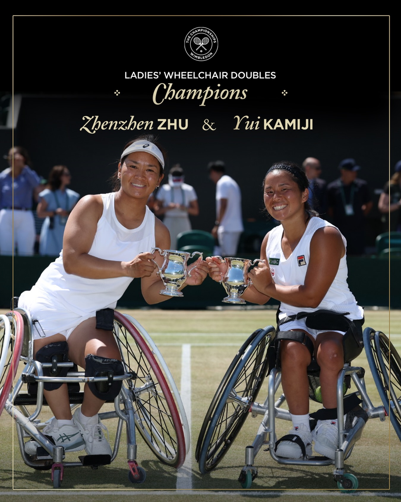 Back to back Grand Slam titles Zhenzhen Zhu & Yui Kamiji defeat