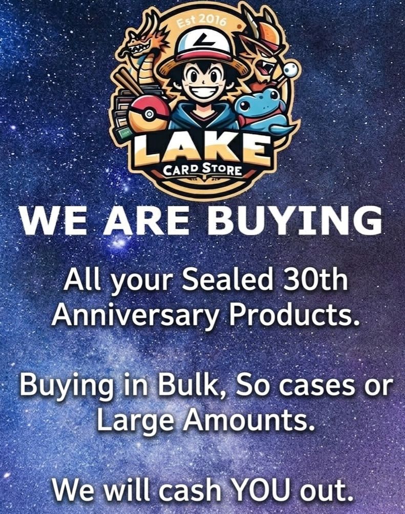 Buying sealed 30th anniversary pokemon stock in bulk