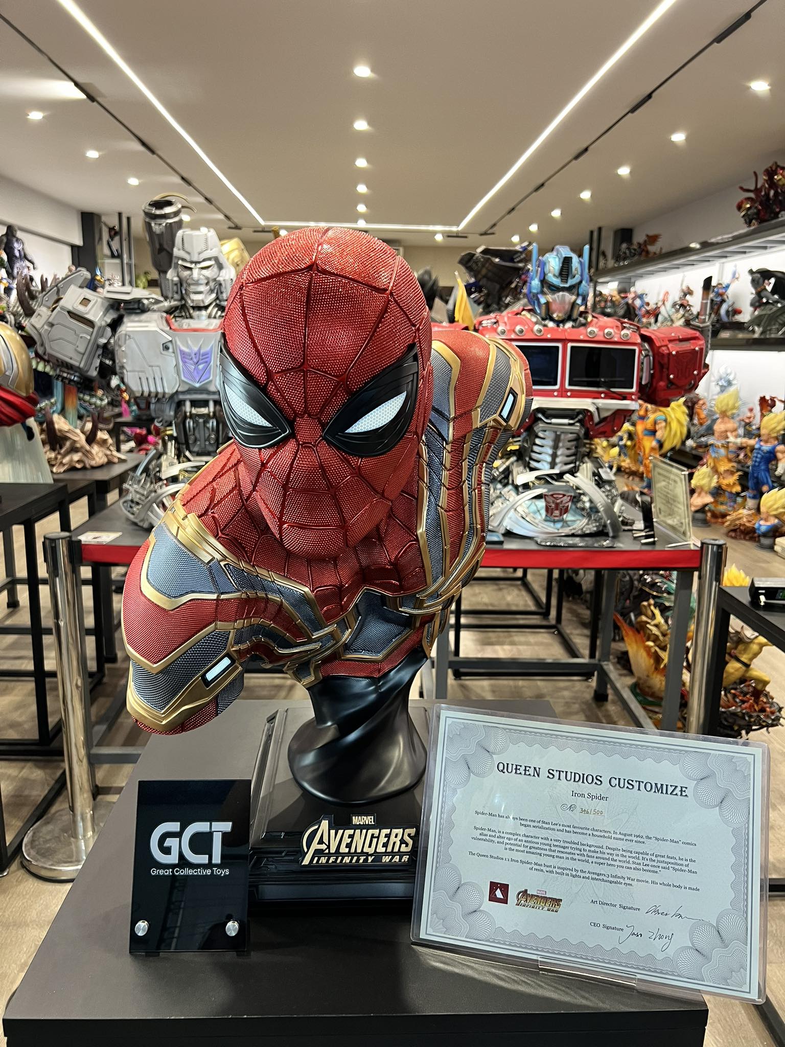Sold! Queen Studios - Iron Spider-Man Life Size Bust