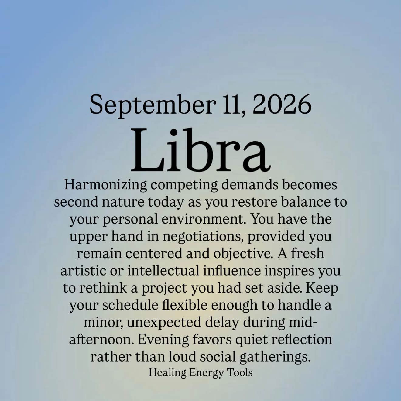September 11, Horoscope PART 2