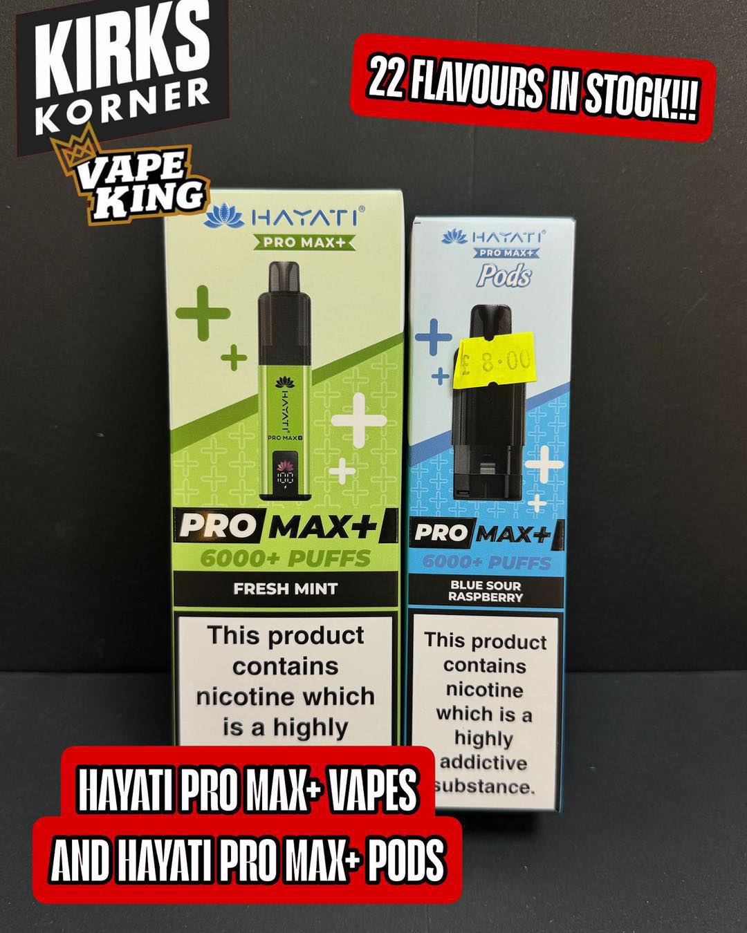 Kirks - 🌈 👑 VAPE KING: Hayati Pro Max & Hayati Pro Max Pods. 22 ...