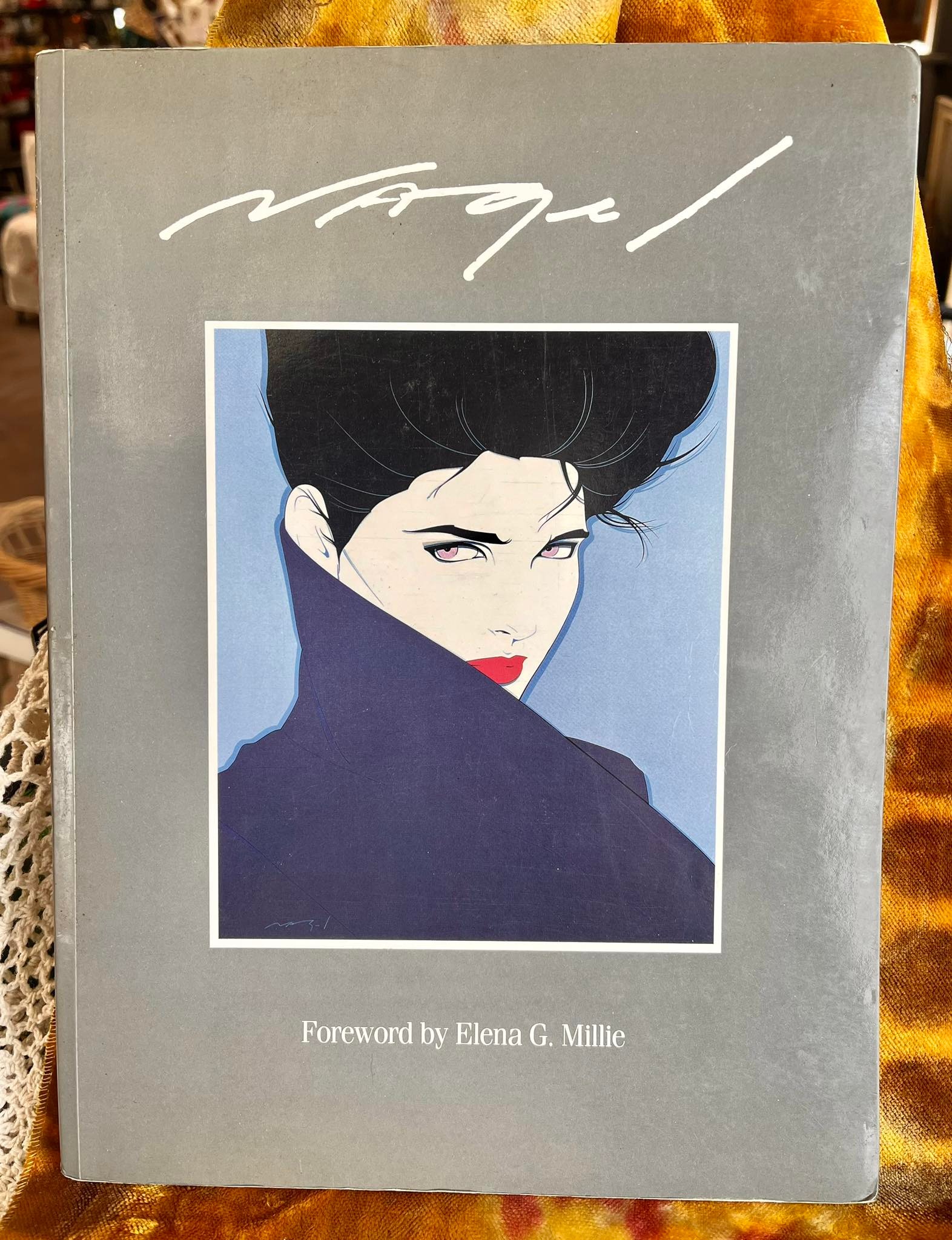 Patrick Nagel (American, 1945-1984) Her Casual Pose 1983 acrylic 