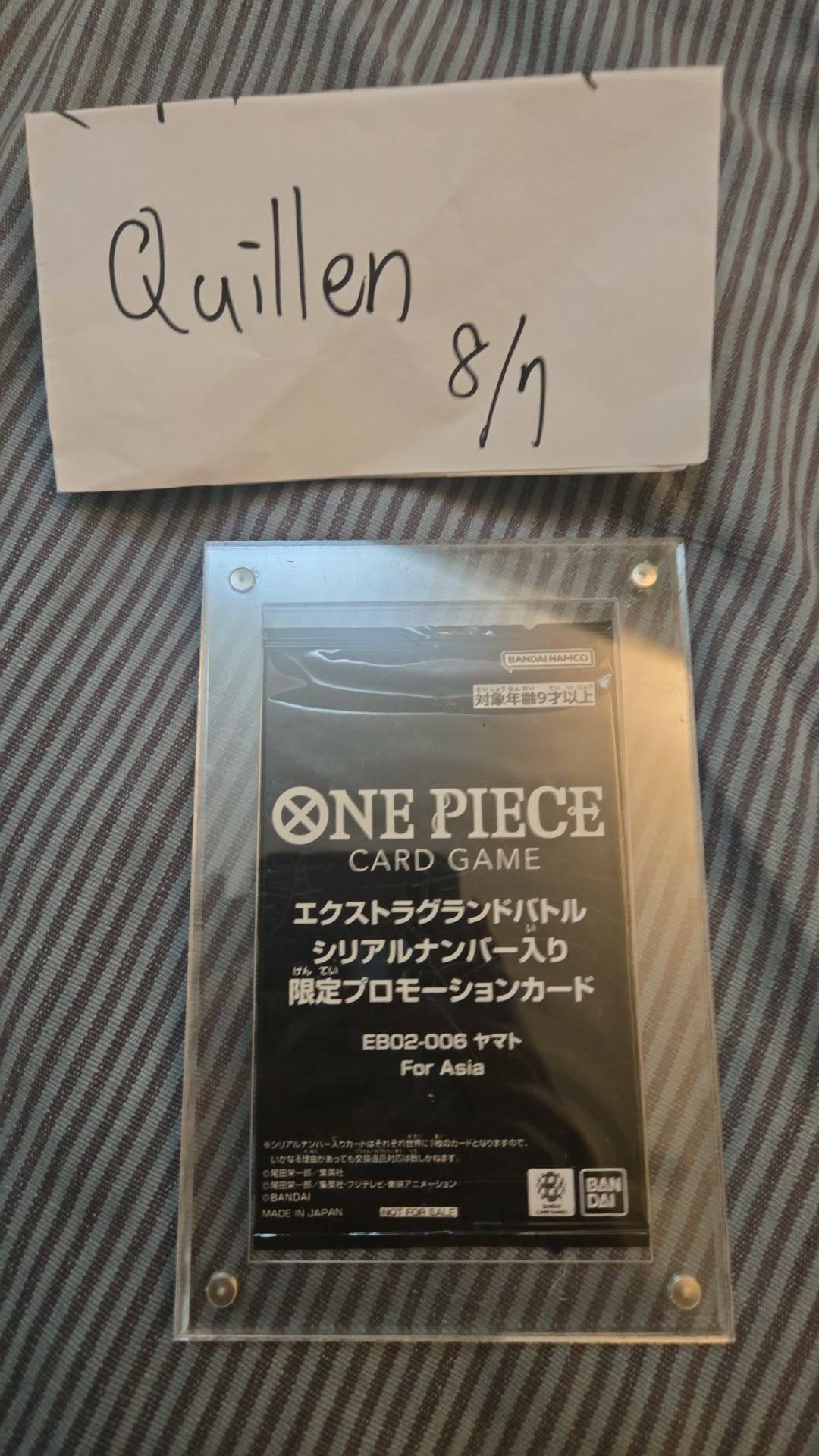 ONE PIECE CARD GAME serial Yamato official event prize for Asia