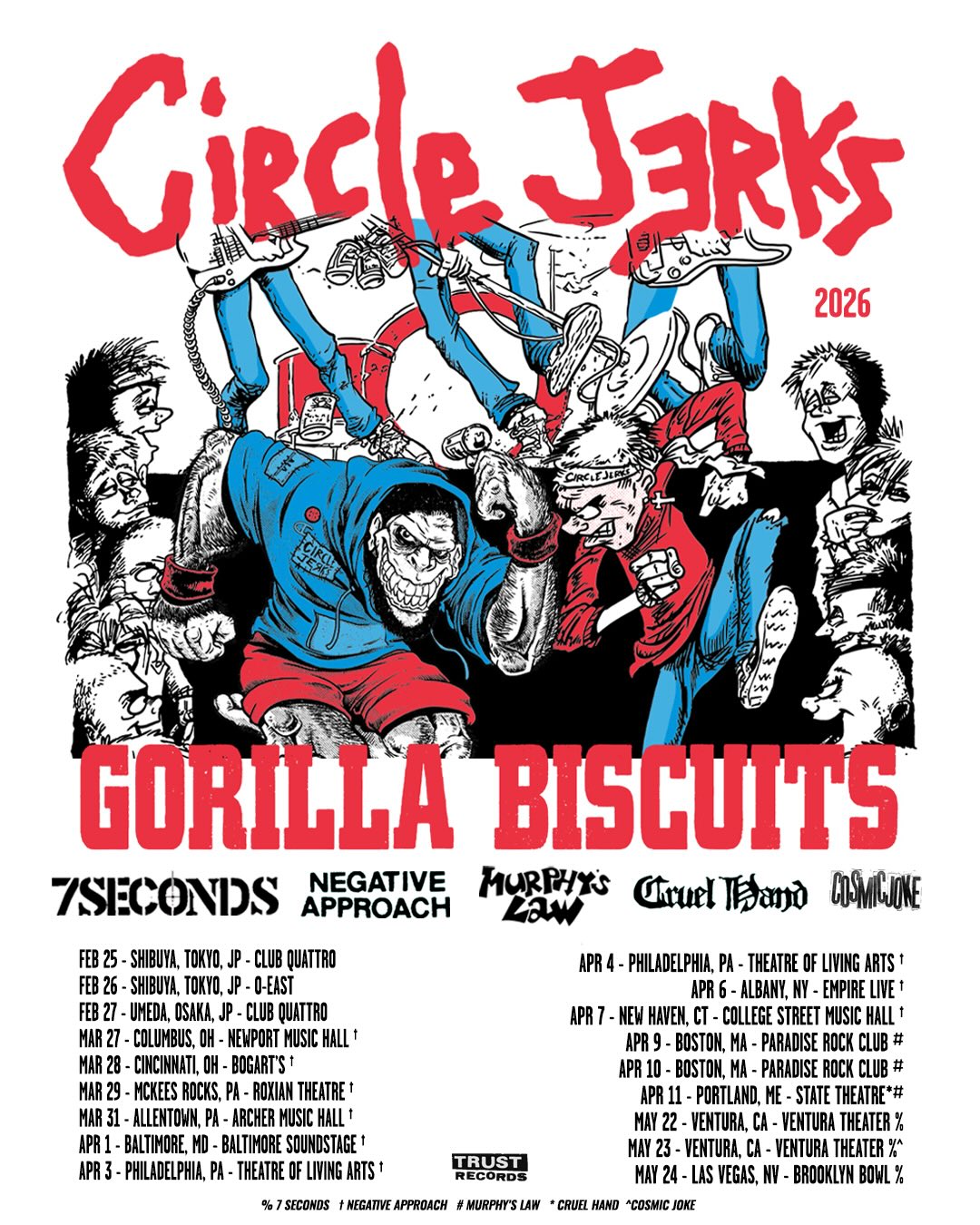 NEXT WEEK CIRCLE JERKS & GORILLA BISCUITS TOUR JAPAN 🇯🇵 CIRCLE