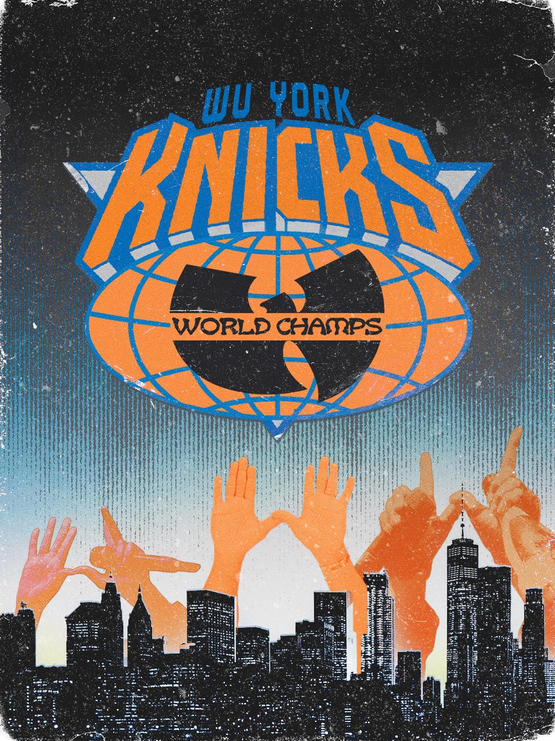 WU-TANG NEWYORK Knicksウォールラグ 壁掛け 75×66cm WU YORK 🧡💙