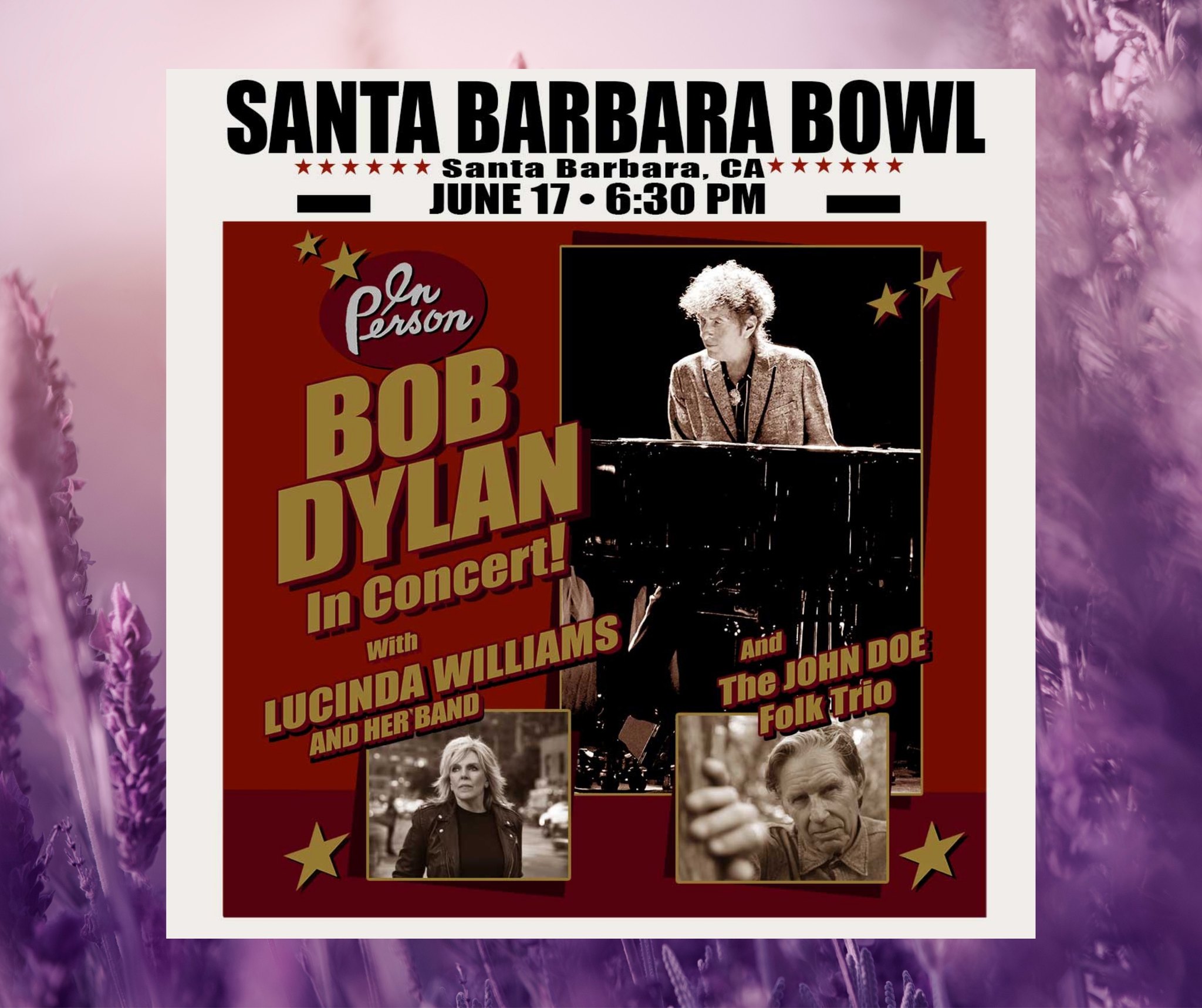 ? Tonight, The Legendary Bob Dylan with Lucinda Williams and Her 