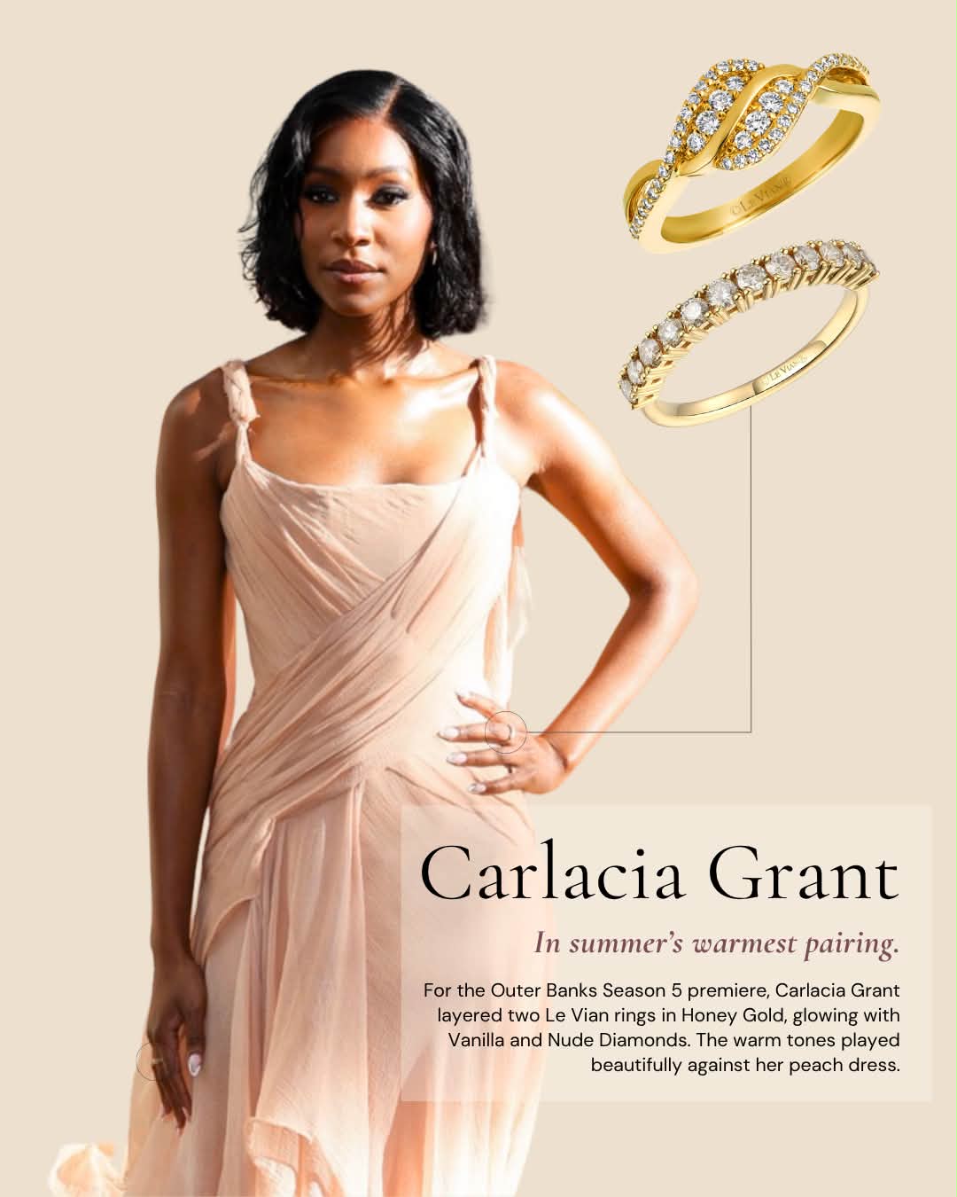 The jewelry details we noticed this August ✨ Bold rings, diamond earrings, saturated color and after-dark glamour made their way onto our month's standout celebrity looks. Swipe through our August celebrity jewelry