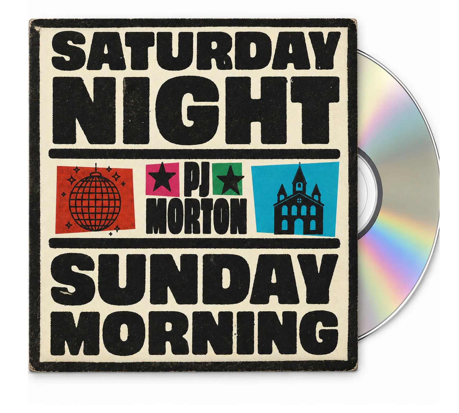 Saturday Night, Sunday Morning' CDs are available now! 🪩⛪️ Shop