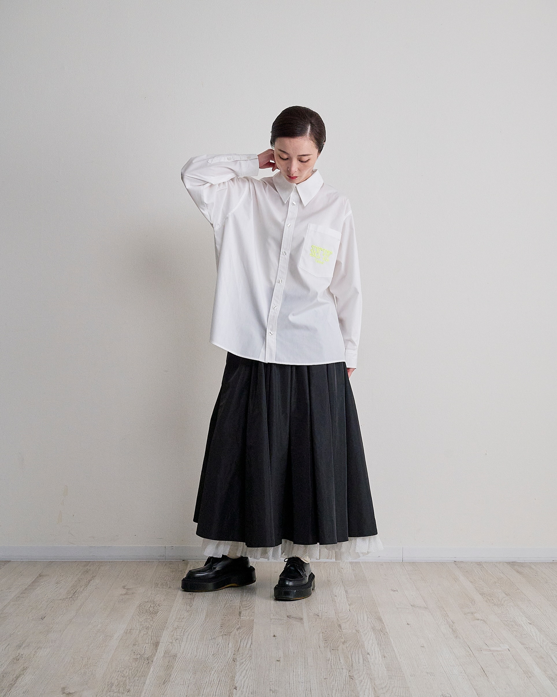 Thomas Magpie W/Cloth Overalls black / l.beige / brown 落ち感の