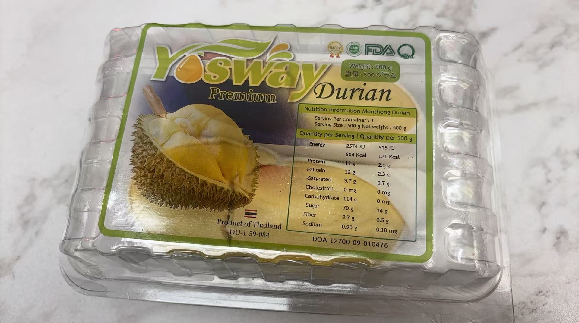 Fresh Durian 2個セット　タイ産 NEW ITEM!!! Fresh Durian in package, just arrived today :)