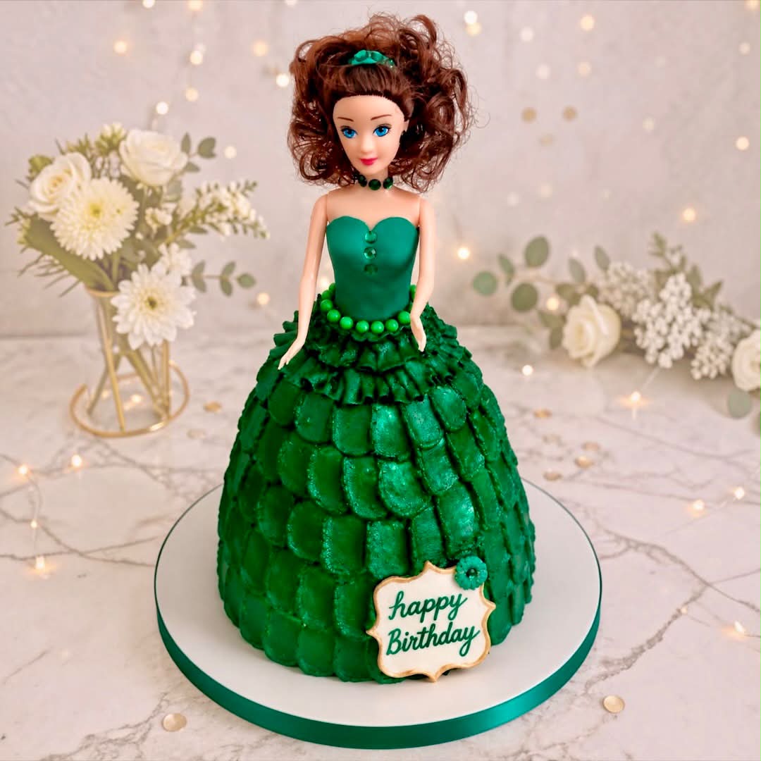 green dollcake dress Every little girl dreams of a doll cake atf-kg-04.03.25