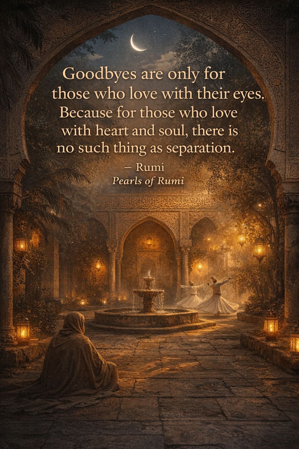 Pearls of Rumi - Goodbyes are only for those who love... | Facebook