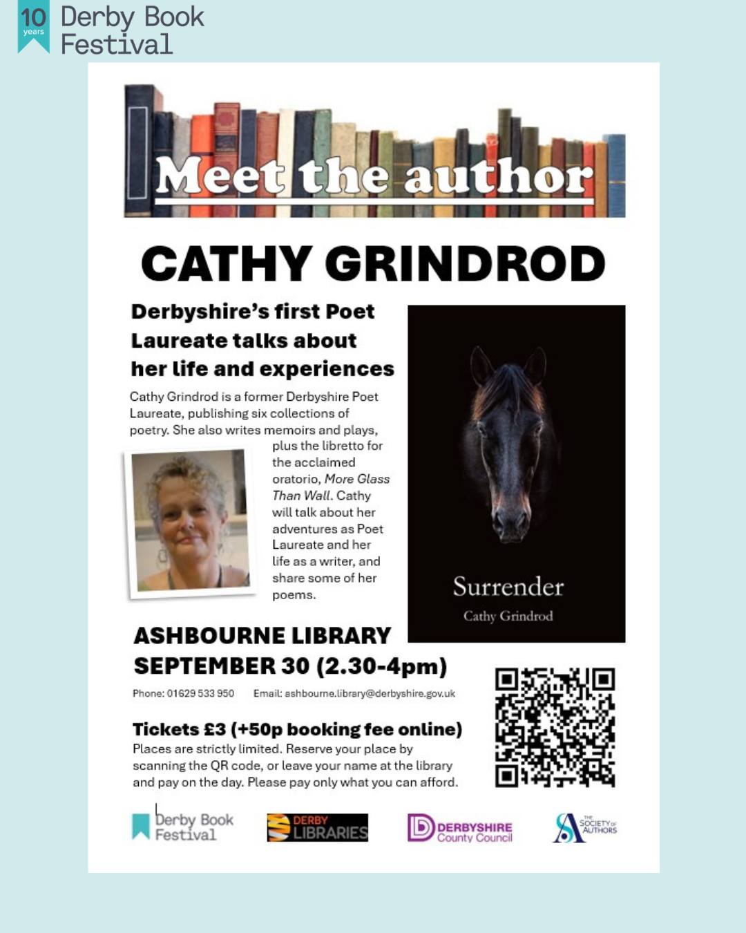 Derby - We have teamed up with the Society of Authors, Derby Libraries ...