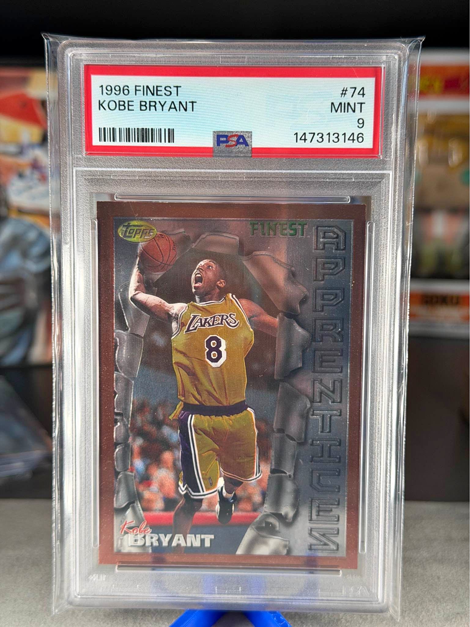 1996 KOBE BRYANT TOPPS FINEST #74 BRONZE RC ROOKIE PSA 9 - Sports