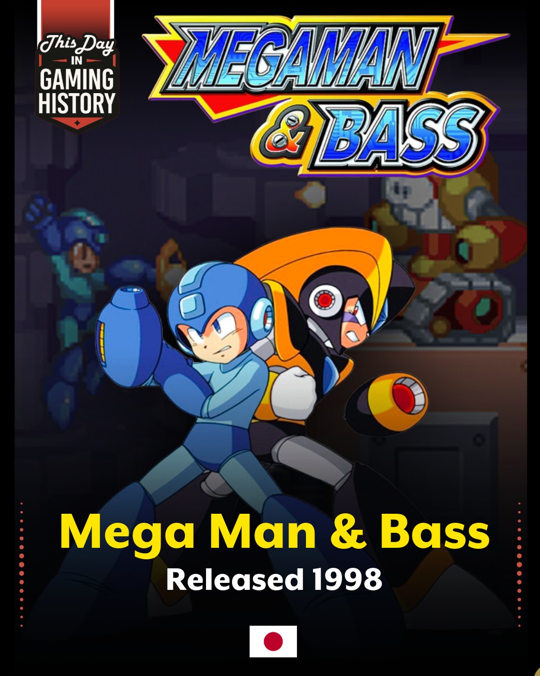 Mega Man & Bass Turns 28! 🎮🔵 Released in 1998 in Japan, Capcom's