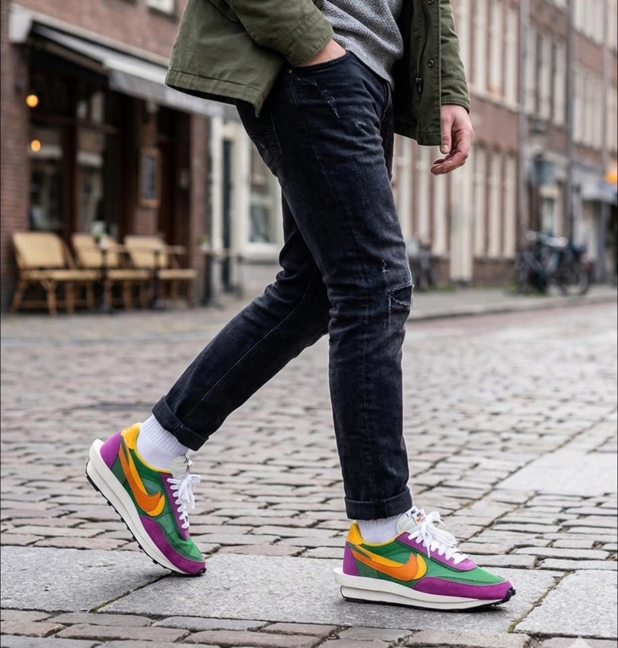 PTPA/FS NIKE LD WAFFLE SACAI PINE GREEN SIZE US8.5/EU42/26.5CM 