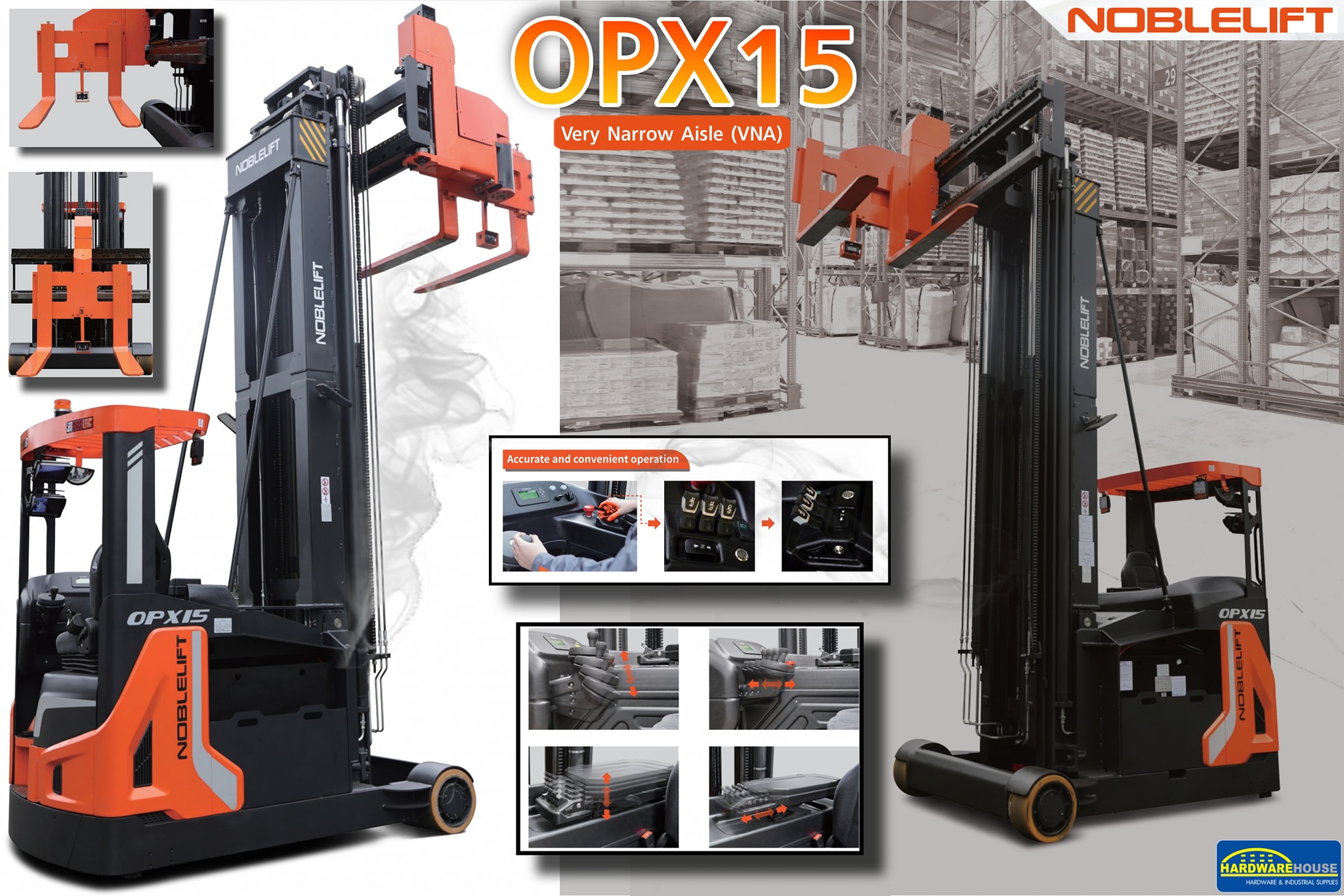 Noblelift - 🎀The OPX15 Sit-on Very Narrow Aisle (VNA)🎀 Reack Truck has ...
