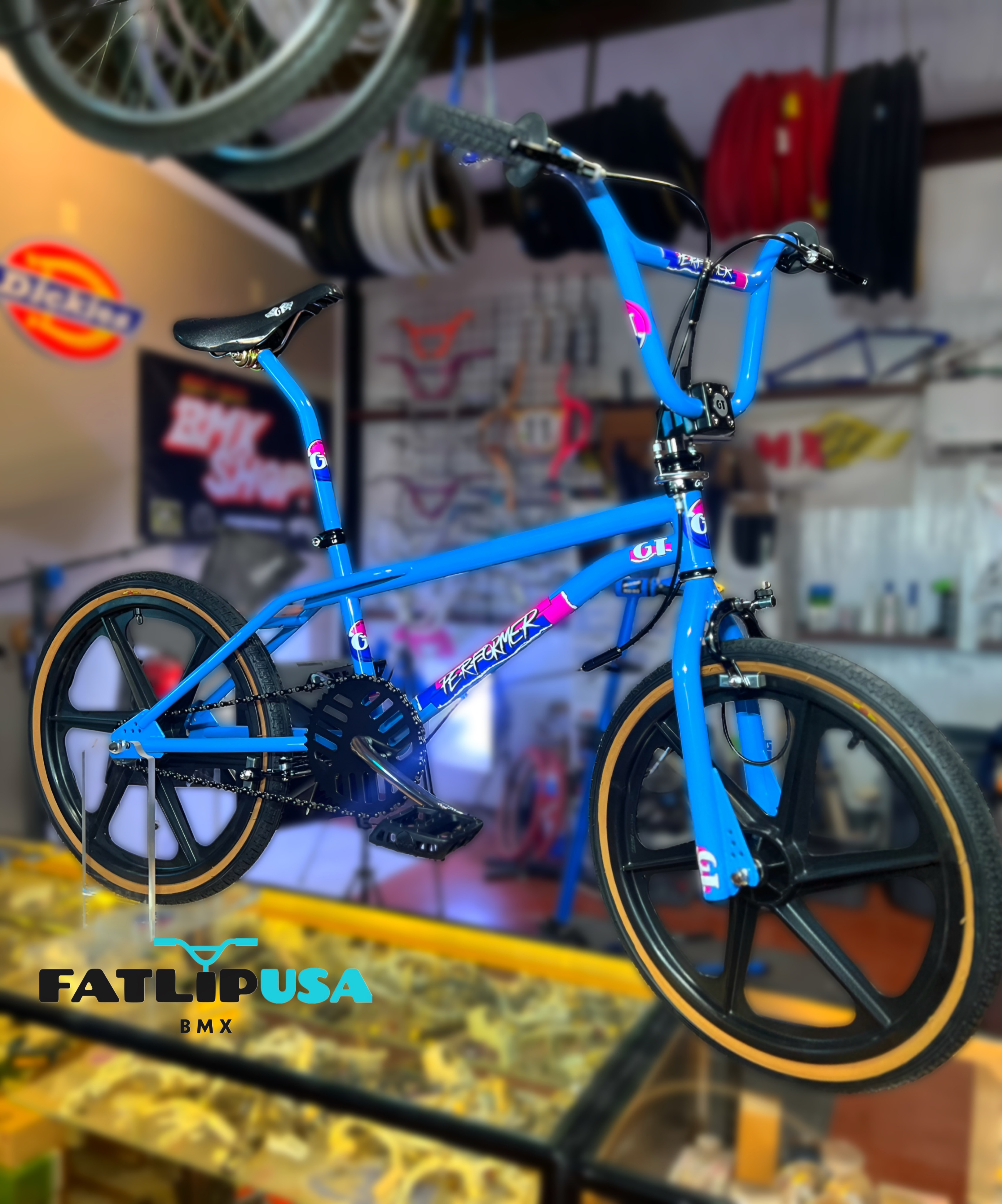 1987 GT Performer Maui Blue BMX Build