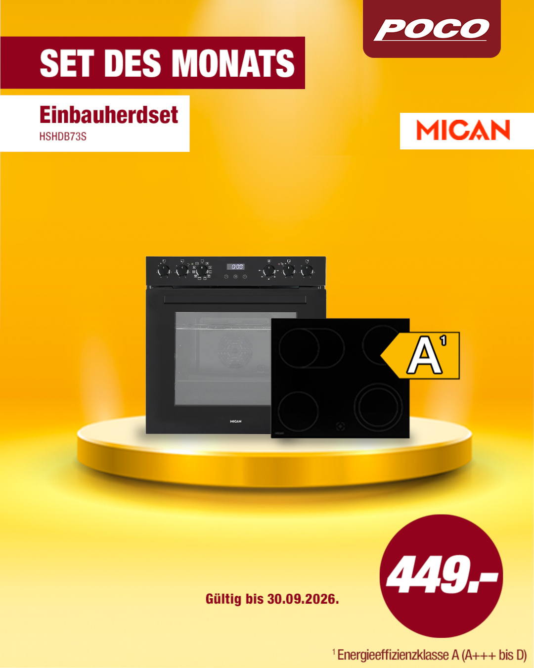 🔥 Klein im Format. Groß beim Kochen. Mit dem Mican -Einbauherdset wird Deine Küche zum echten Highlight! ✨ Perfekt integriert, modern im Look und bereit für alles, was auf den Teller kommt