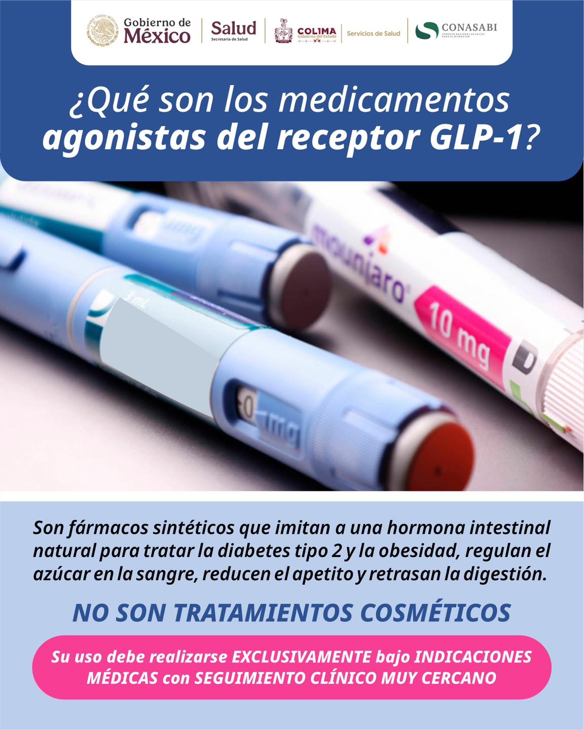 💉 ¿Qué son los medicamentos agonistas del receptor GLP-1? Conoce cómo funcionan, para qué se utilizan y por qué deben usarse únicamente bajo indicación y seguimiento médico,🚨 