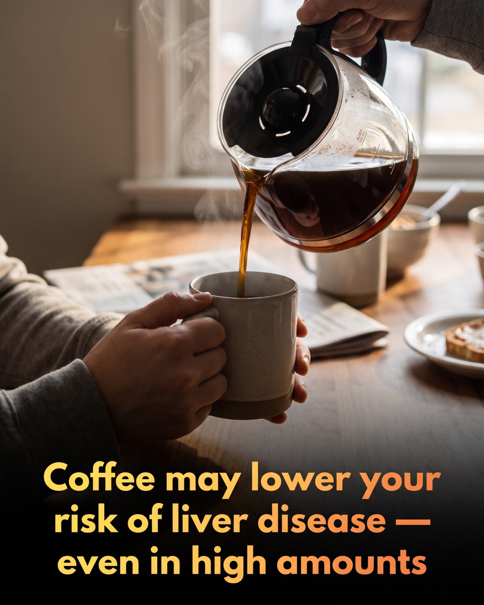 Your morning cup of coffee—even up to five cups a day or decaf—could be a powerful shield against chronic liver disease and liver cancer, according to a massive new decade-long study. A