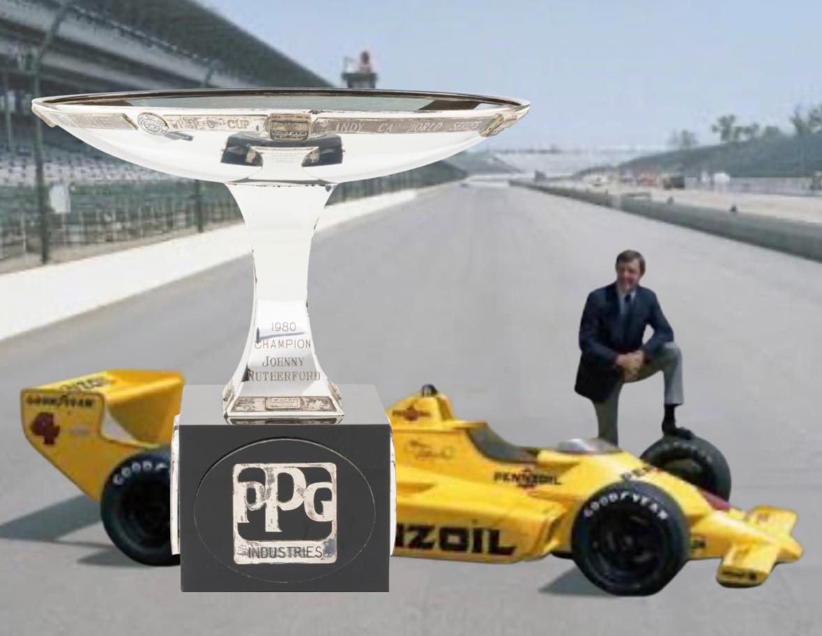 In 1980, Johnny Rutherford won the PPG Indy Car World Series