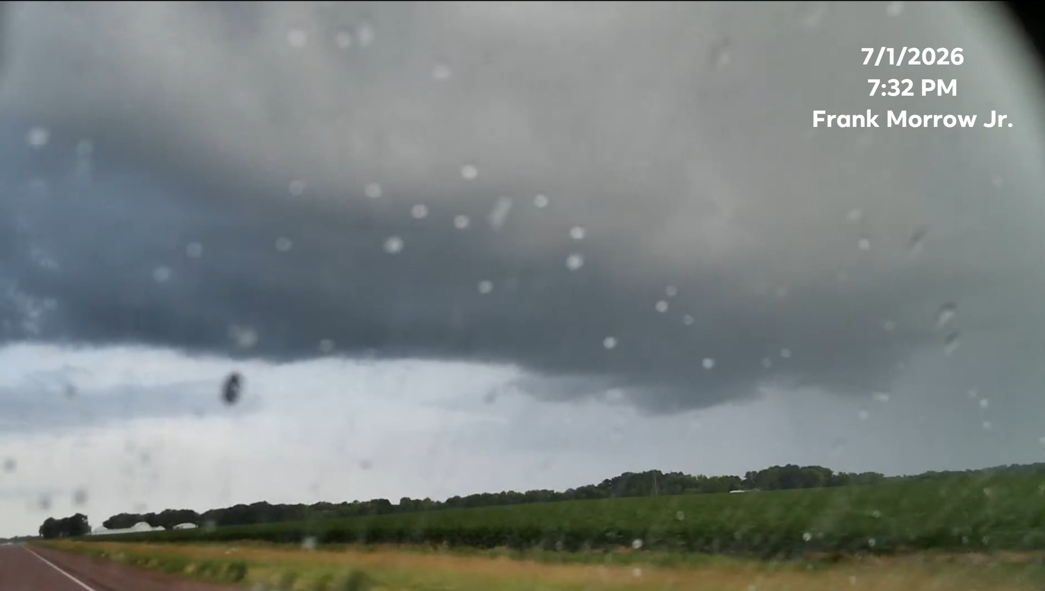 This is a view of storms developing on US 169 between Mankato and 