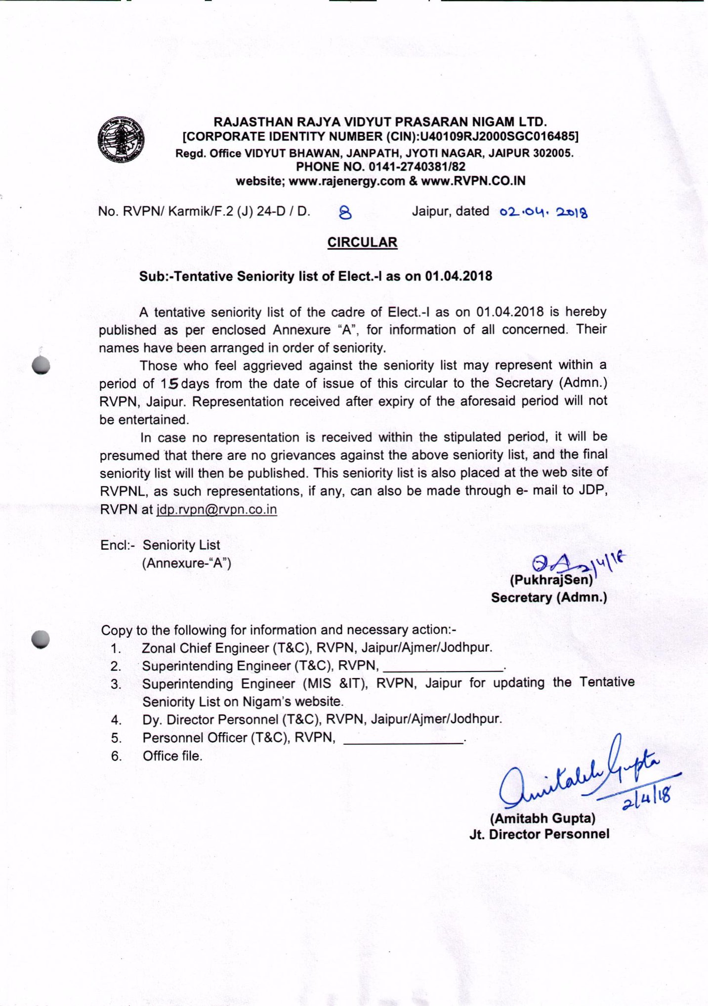 Ra... - Rajasthan Rajya Vidyut Prasaran Nigam Limited - RRVPNL