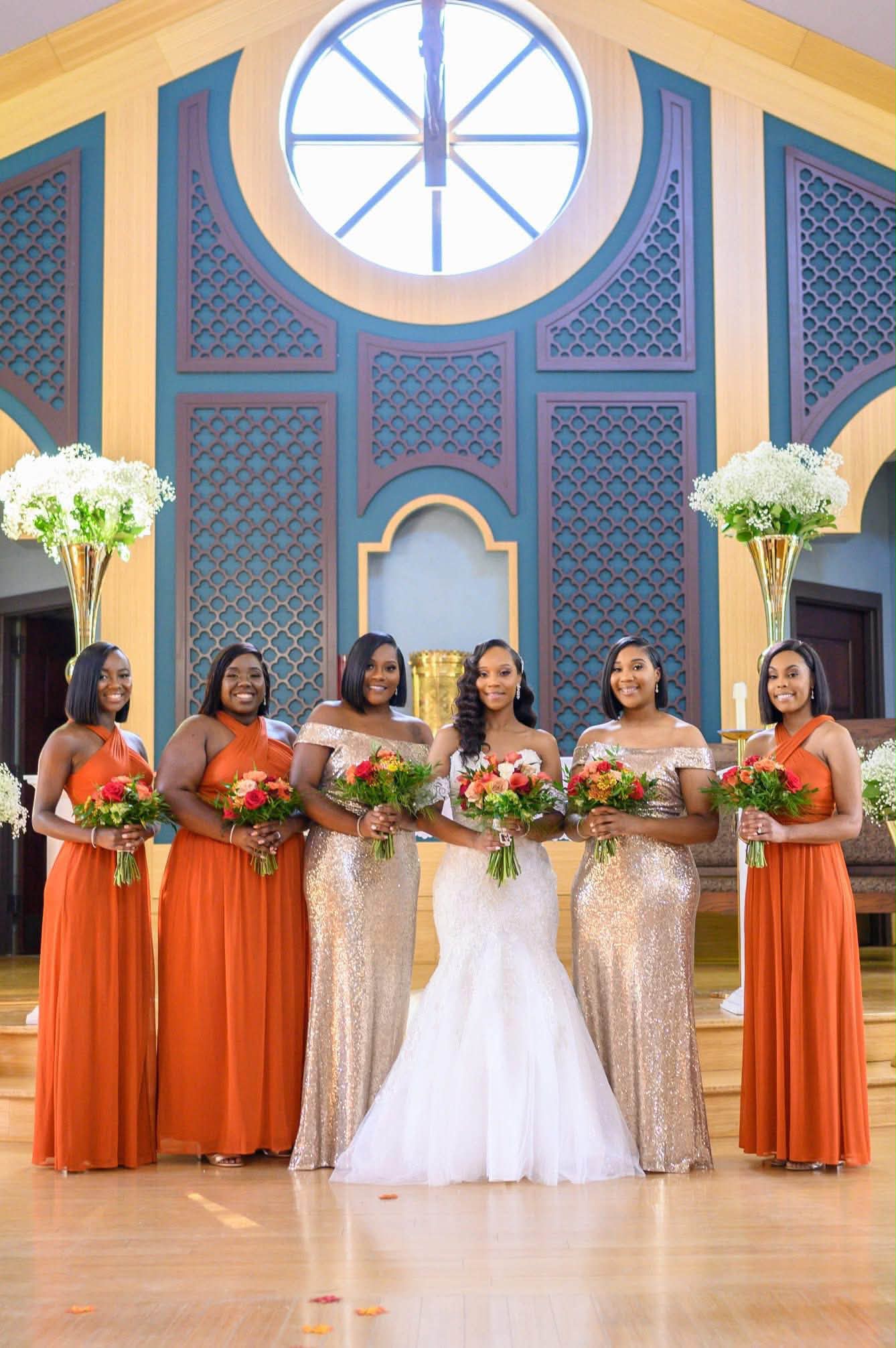 orange and gold dress for wedding Fall colors with bridesmaid dresses burnt orange dresses for wedding
