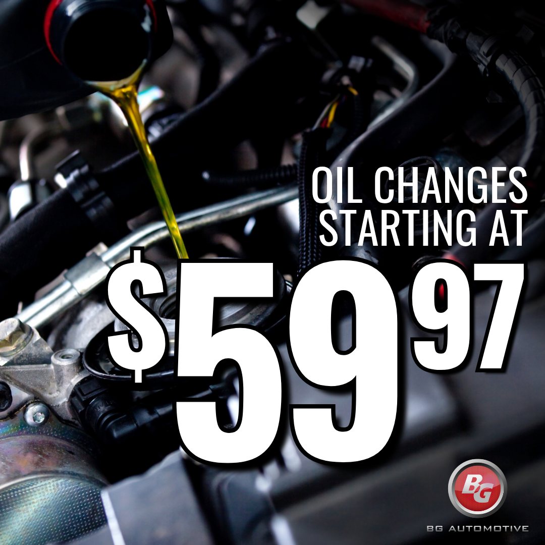 Summer oil change deals at BG Automotive