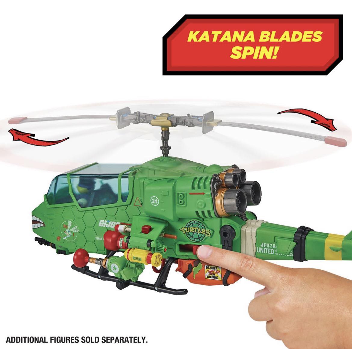 The Turtles have taken over the Joe's classic Dragonfly copter as