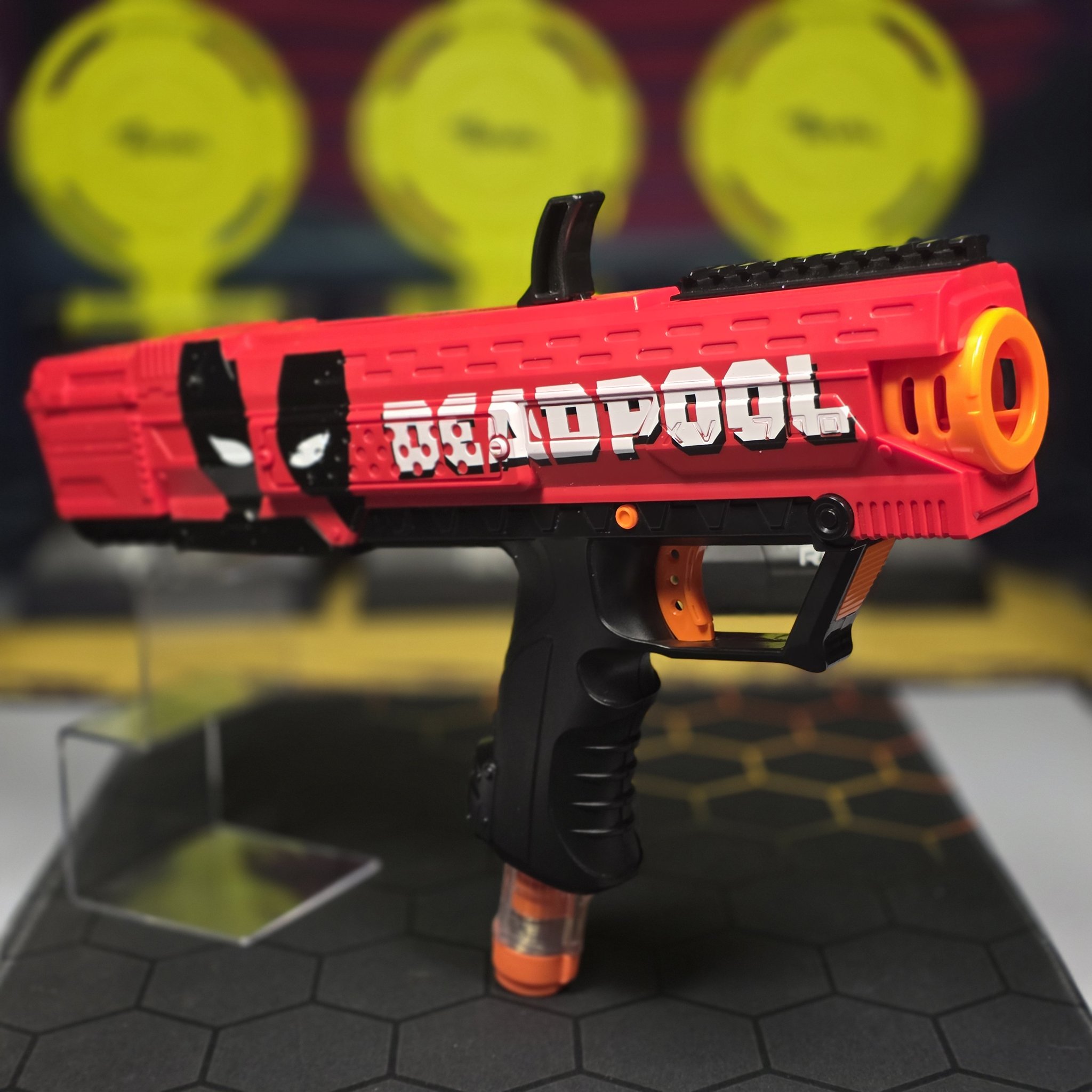 Nerf Rival Apollo Deadpool Edition blaster found at thrift store