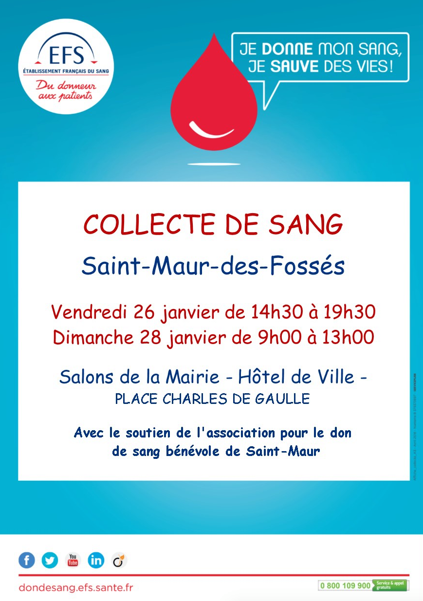 Pour rappel : L'EFS... - Ville de Saint Maur des Fossés | Facebook