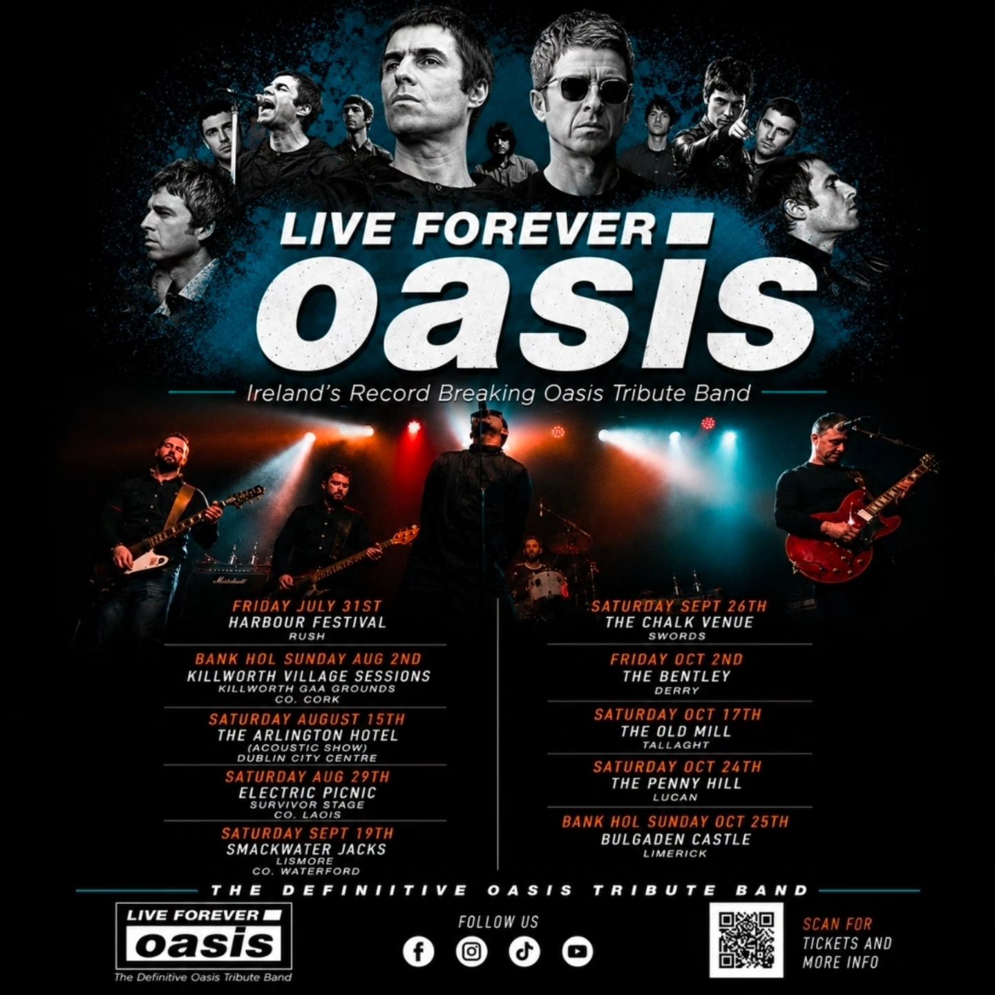 Live Forever Oasis Tribute 60% Sold Out Dublin Dec 27 2026